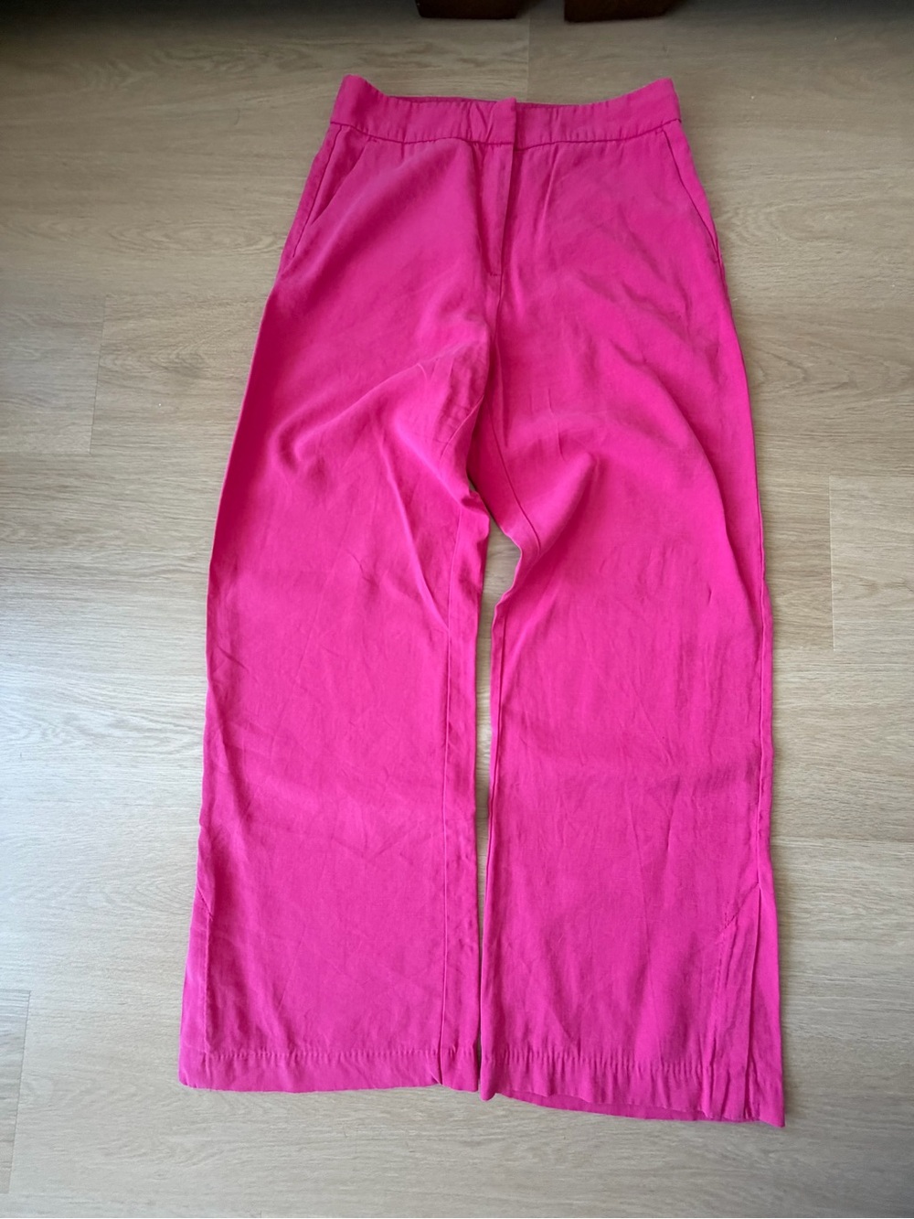 H&M Hot Pink Wide-Leg Trousers